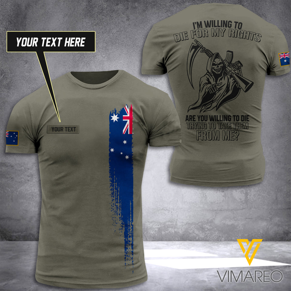CUSTOMIZE AUSTRALIA T-SHIRT 3D ALL PRINTED 1305NGBTH