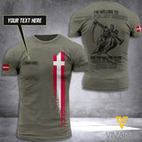 CUSTOMIZE Denmark T-SHIRT 3D ALL PRINTED 1405NGBTH