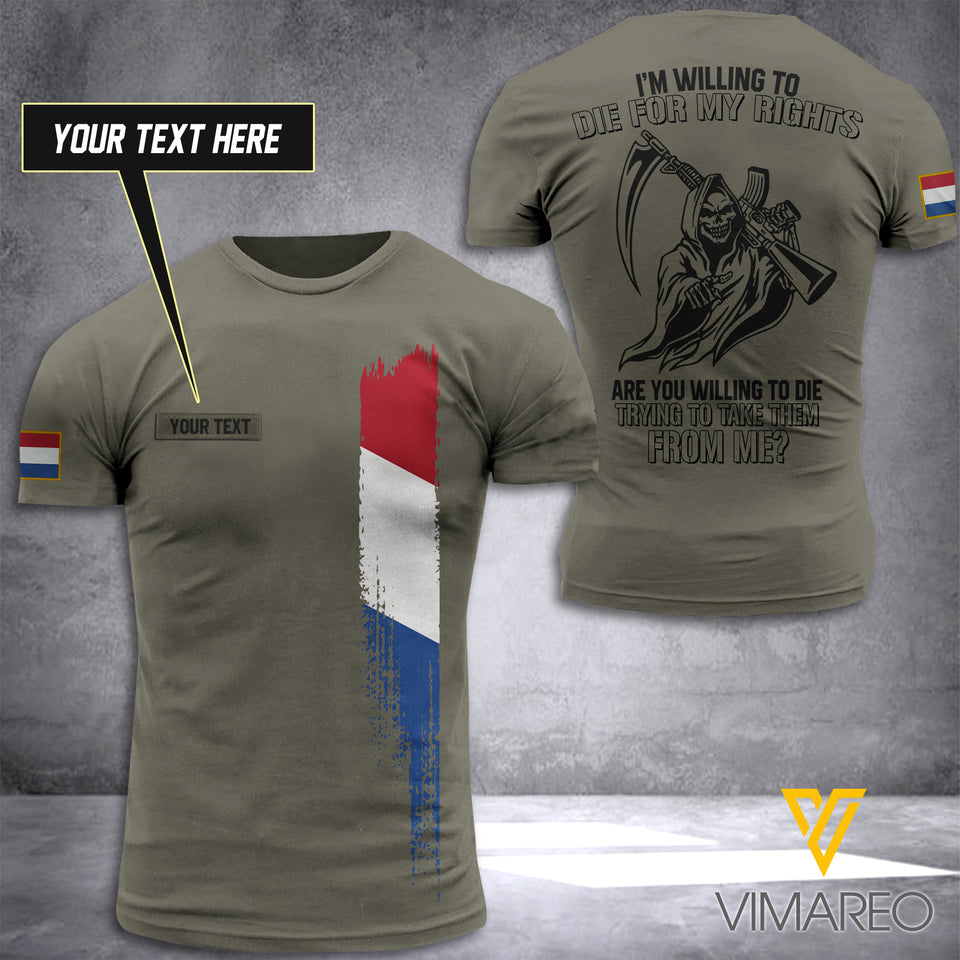 CUSTOMIZE Netherlands T-SHIRT 3D ALL PRINTED 1405NGBTH