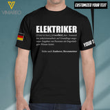 ELEKTRICKER GERMANY Customized 3D PRINTED TSHIRT 1808T