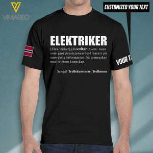 ELEKTRICKER NORWAY Customized 3D PRINTED TSHIRT 1808T