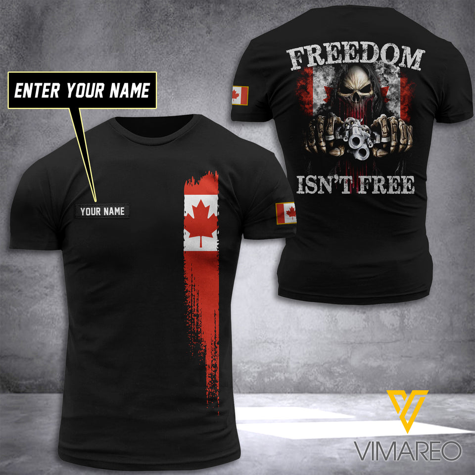 Canada Flag Customized 3D PRINTED TSHIRT 0705NGBTH