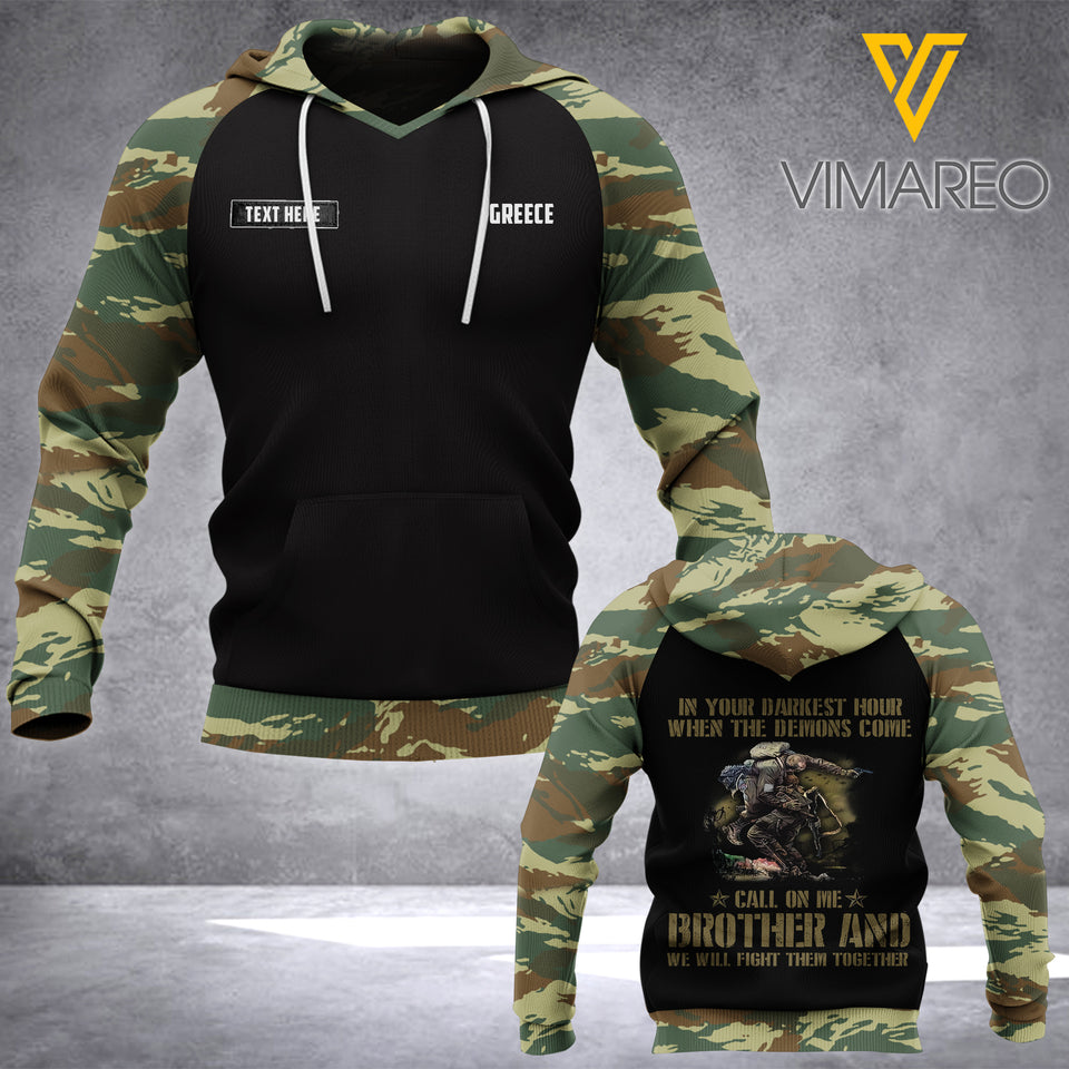 Customized Greece Soldier 3D Printed Shirt/Hoodie 1006N