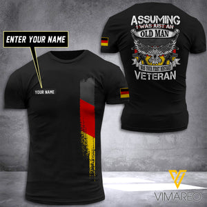 Customized Germany veteran 3D PRINTED TSHIRT 2704NGBTH