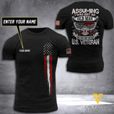 Customized US Flag veteran 3D PRINTED TSHIRT 2604NGBTH