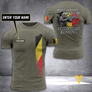 Customized Belgium Army 3D Printed TShirt 1004NGBTH