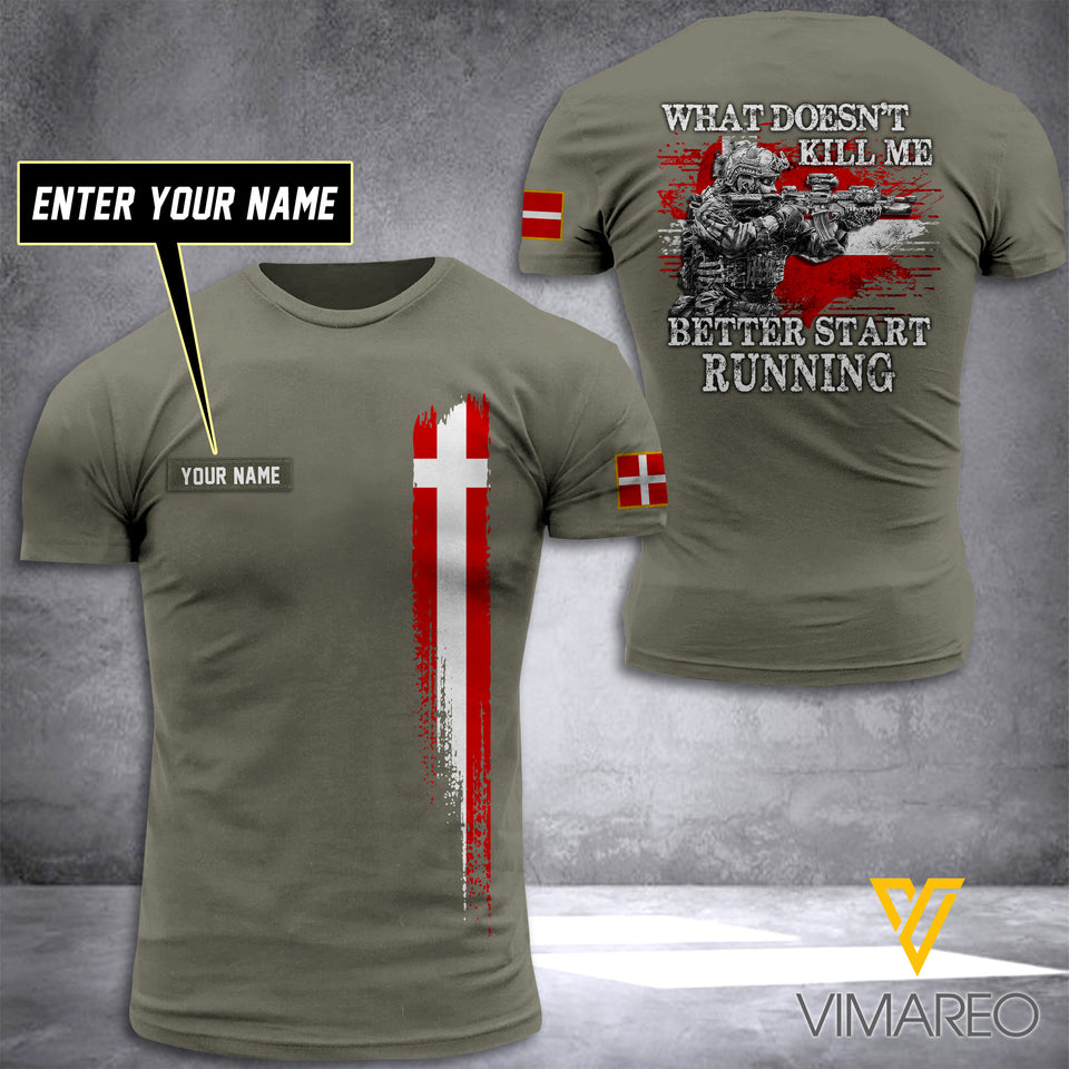 Customized Denmark Army 3D Printed TShirt 1004NGBTH