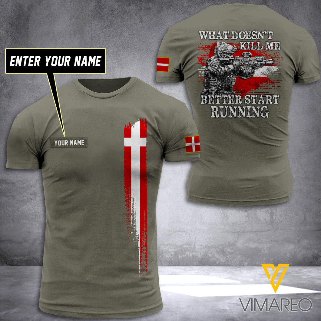 Customized Denmark Army 3D Printed TShirt 1004NGBTH