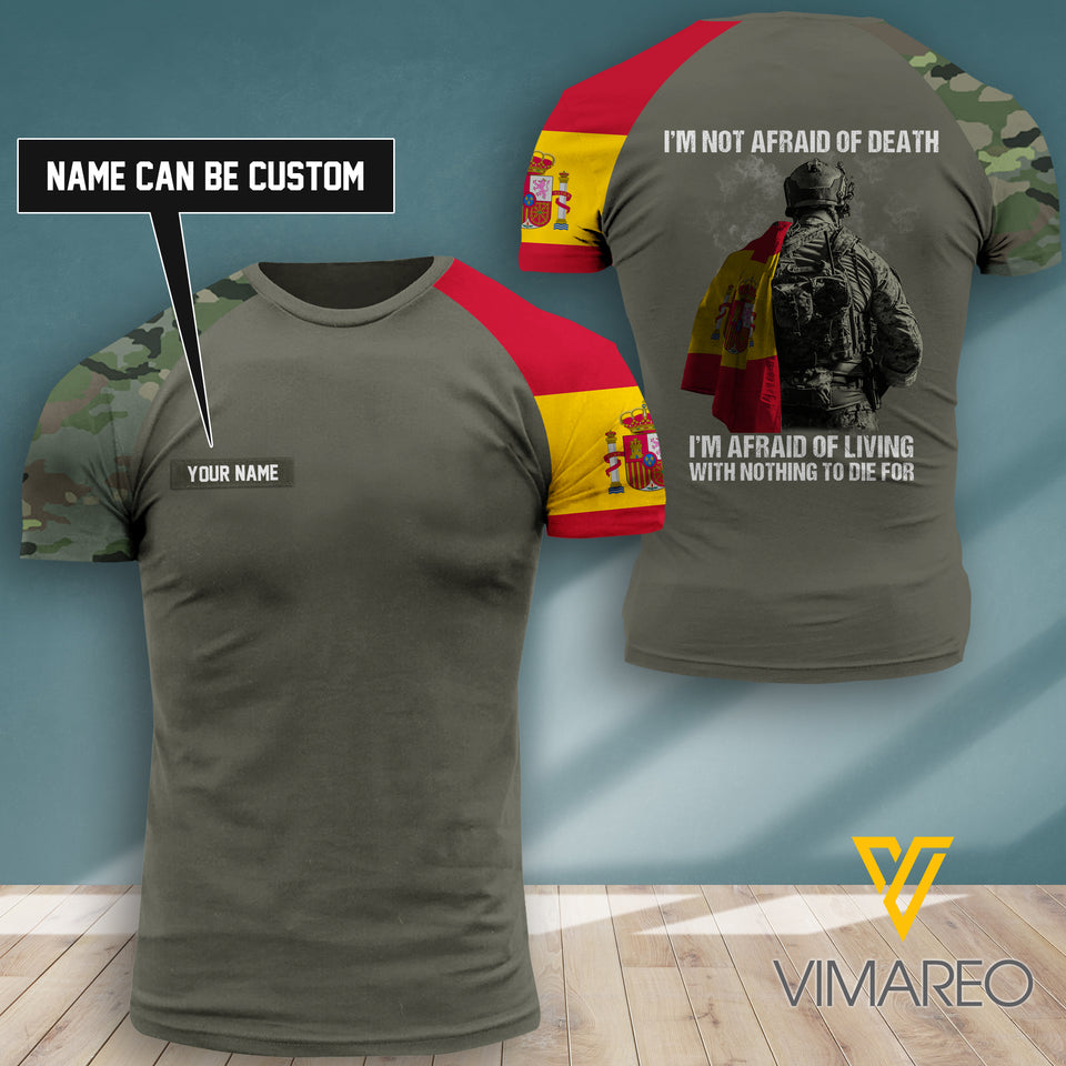 Customized Spain 3D PRINTED SHIRT 2307TH