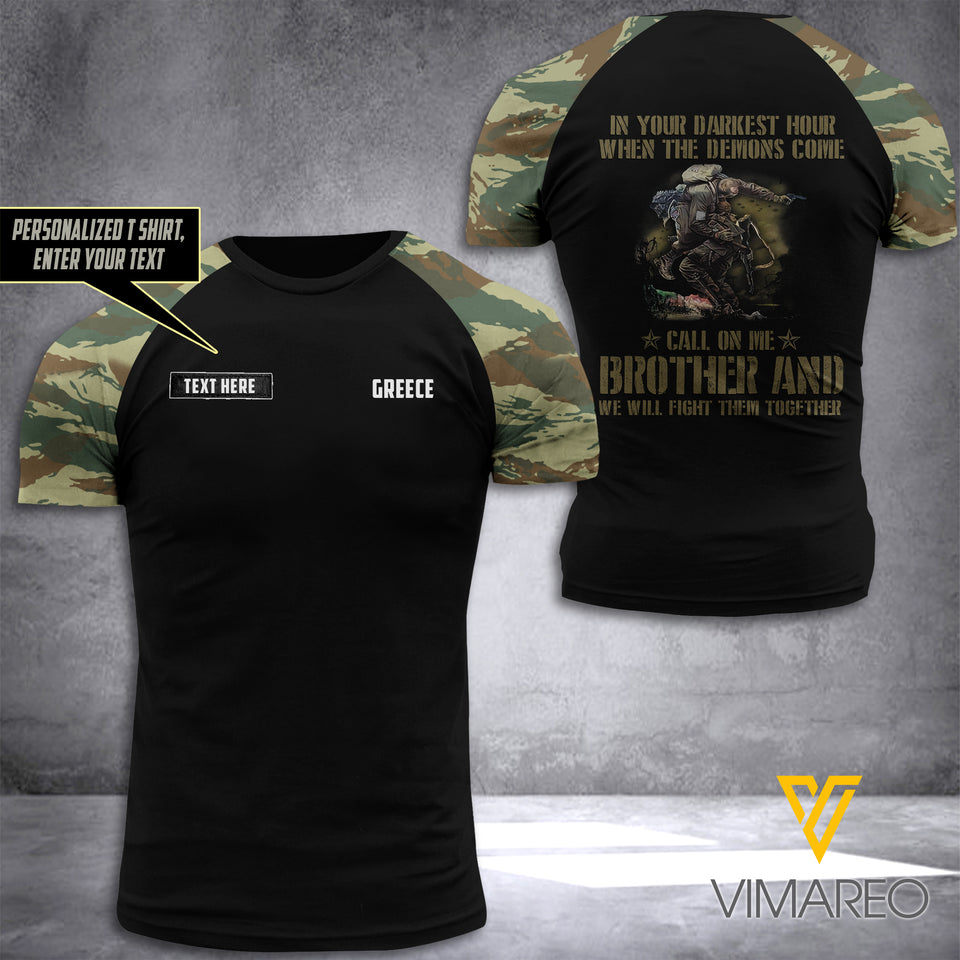 Customized Greece Soldier 3D Printed Shirt/Hoodie 1006N