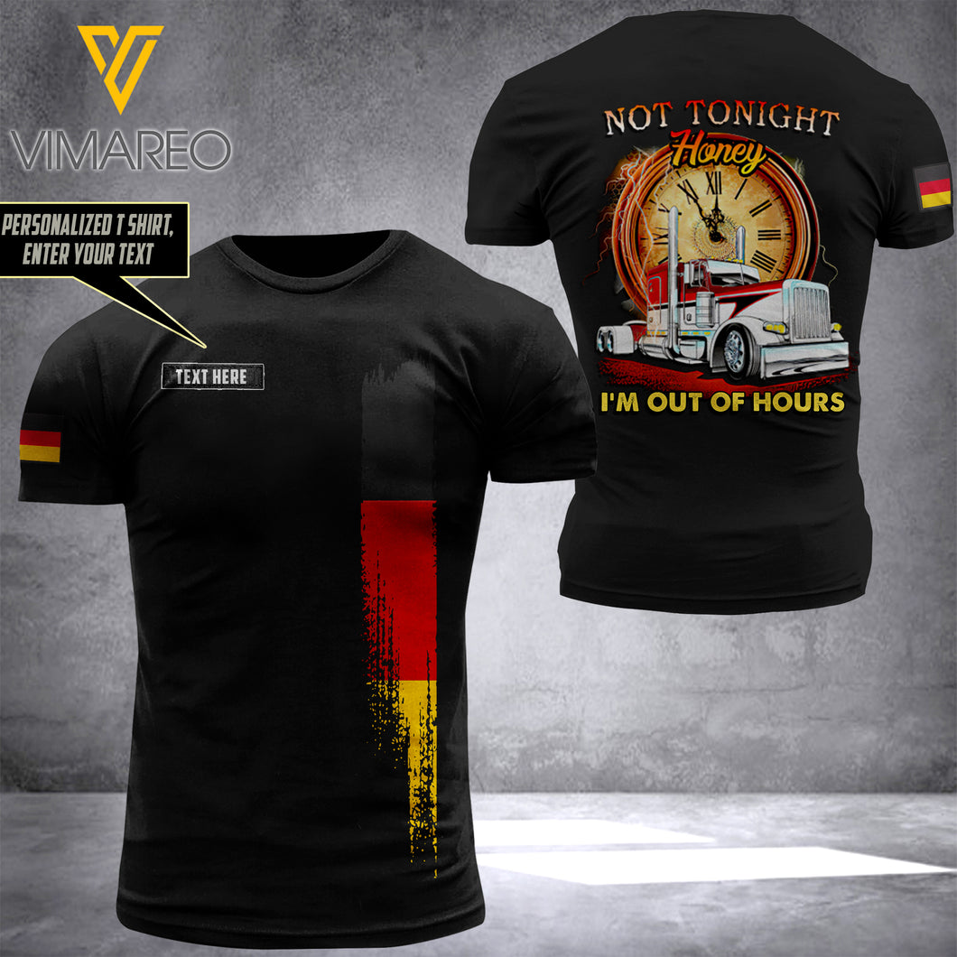 Customized GERMANY TRUCKER 3D PRINTED SHIRT 2007N