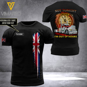 Customized UK TRUCKER 3D PRINTED SHIRT 2007N
