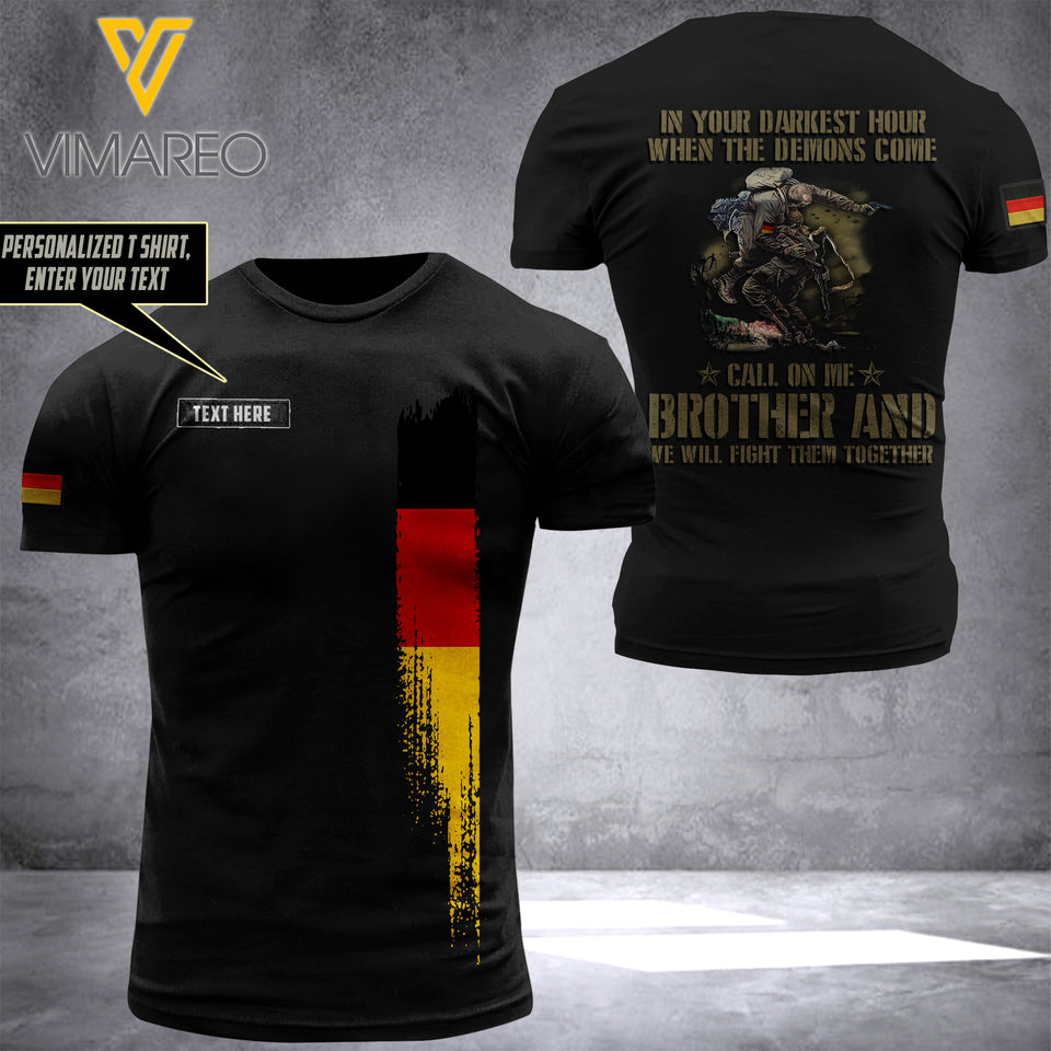 Customized Germany Soldier Combat 3D Printed Shirt 0806N