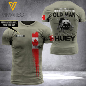 Customized CANADA Flew Army 3D Printed TShirt 0804NGBTQ