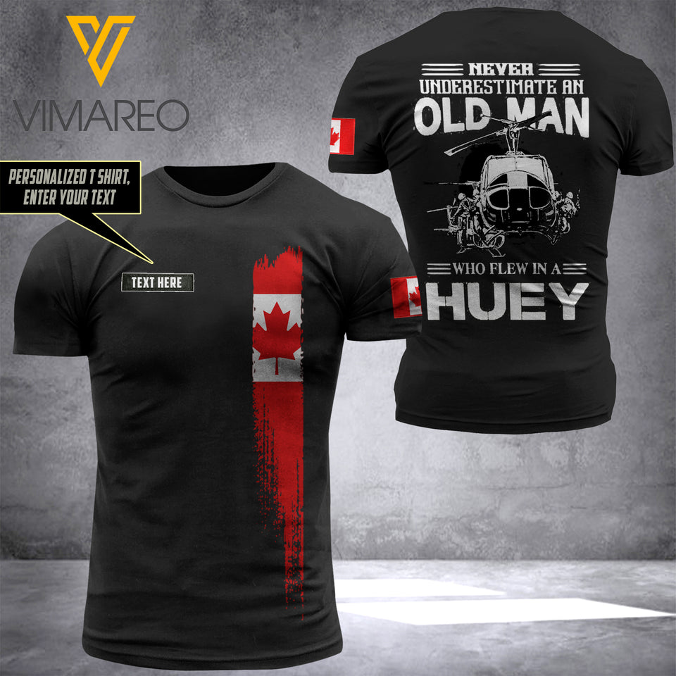 Customized CANADA Flew Army 3D Printed TShirt 0804NGBTQ