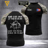 Customized Puerto rico 3D PRINTED TSHIRT 2906TQ