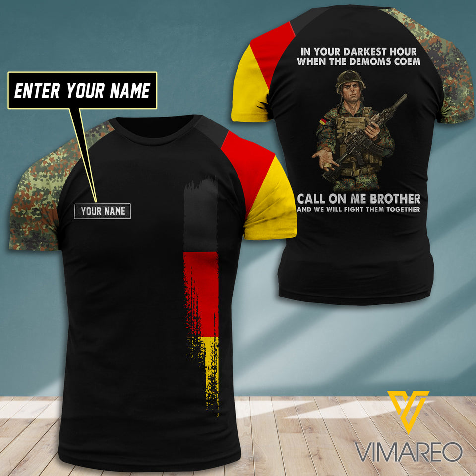 Customized Germany Soldier Flag 3D PRINTED SHIRT 0907D