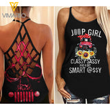 Jeep Girl Criss-Cross Open Back Camisole Tank Top 1405NGBTQ