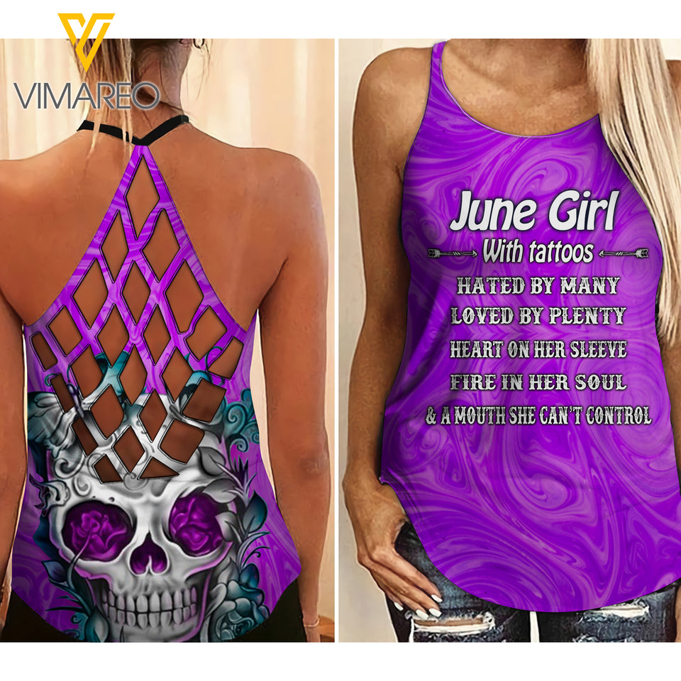 June Girl Criss-Cross Open Back Camisole Tank Top 1203 PDT