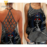 Michigan Girl Criss-Cross Open Back Camisole Tank Top 2403NGBT