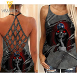 Tennessee Girl Criss-Cross Open Back Camisole Tank Top 2503NGBT