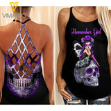 November Girl Criss-Cross Open Back Camisole Tank Top 1603NGBTQ