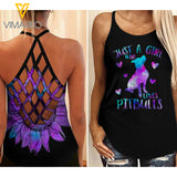 Pitbull girl Criss-Cross Open Back Camisole Tank Top 2904NGBTQ