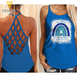 AUTISM girl Criss-Cross Open Back Camisole Tank Top 0704NGBN