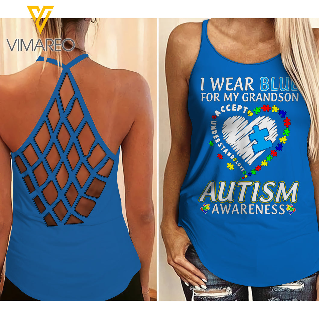 AUTISM girl Criss-Cross Open Back Camisole Tank Top 0604NGBN