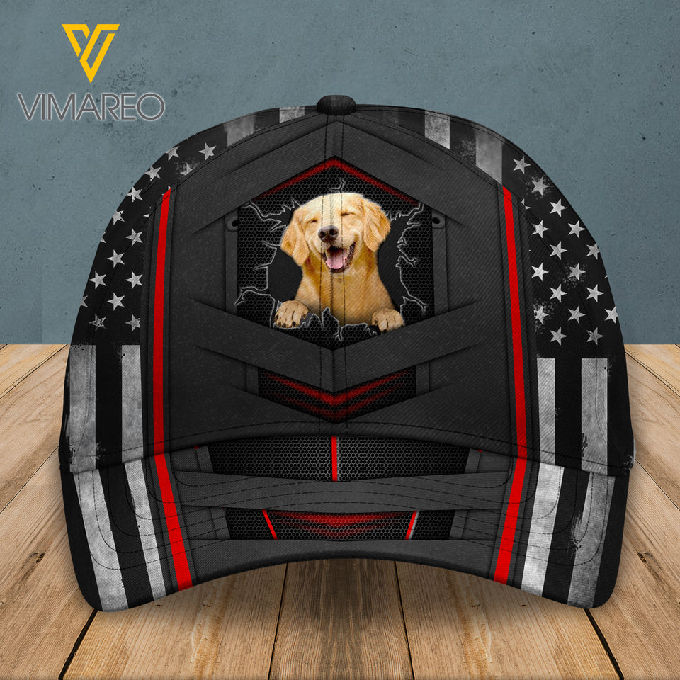 Golden Retriever 3D PRINTED PEAKED CAP NY