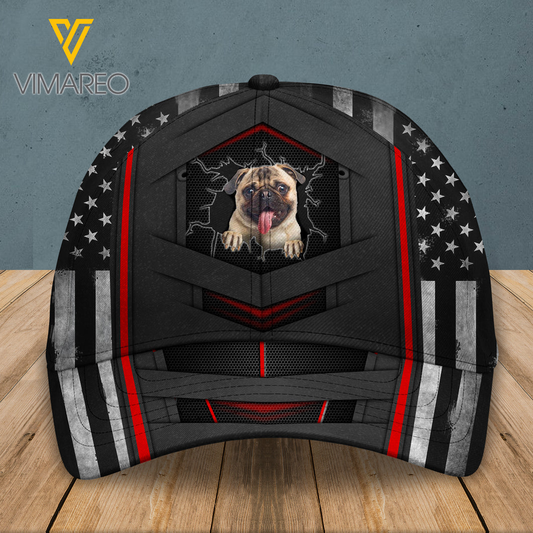 BULLDOG 3D PRINTED PEAKED CAP NY