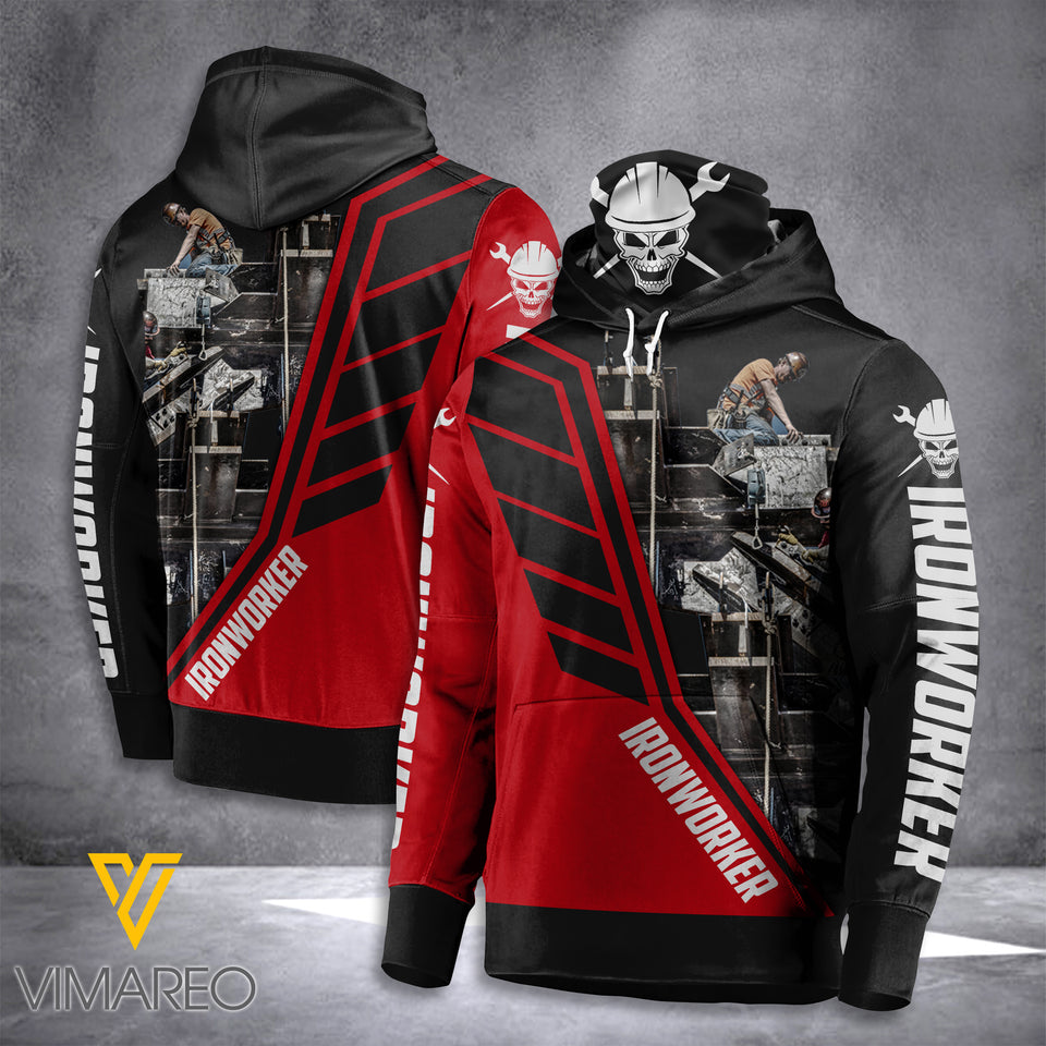 IRONWORKER SKEW MASK HOODIE 3D PRINTED NY