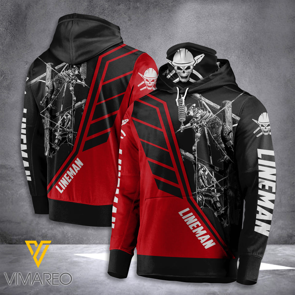 LINEMAN SKEW MASK HOODIE 3D PRINTED NY