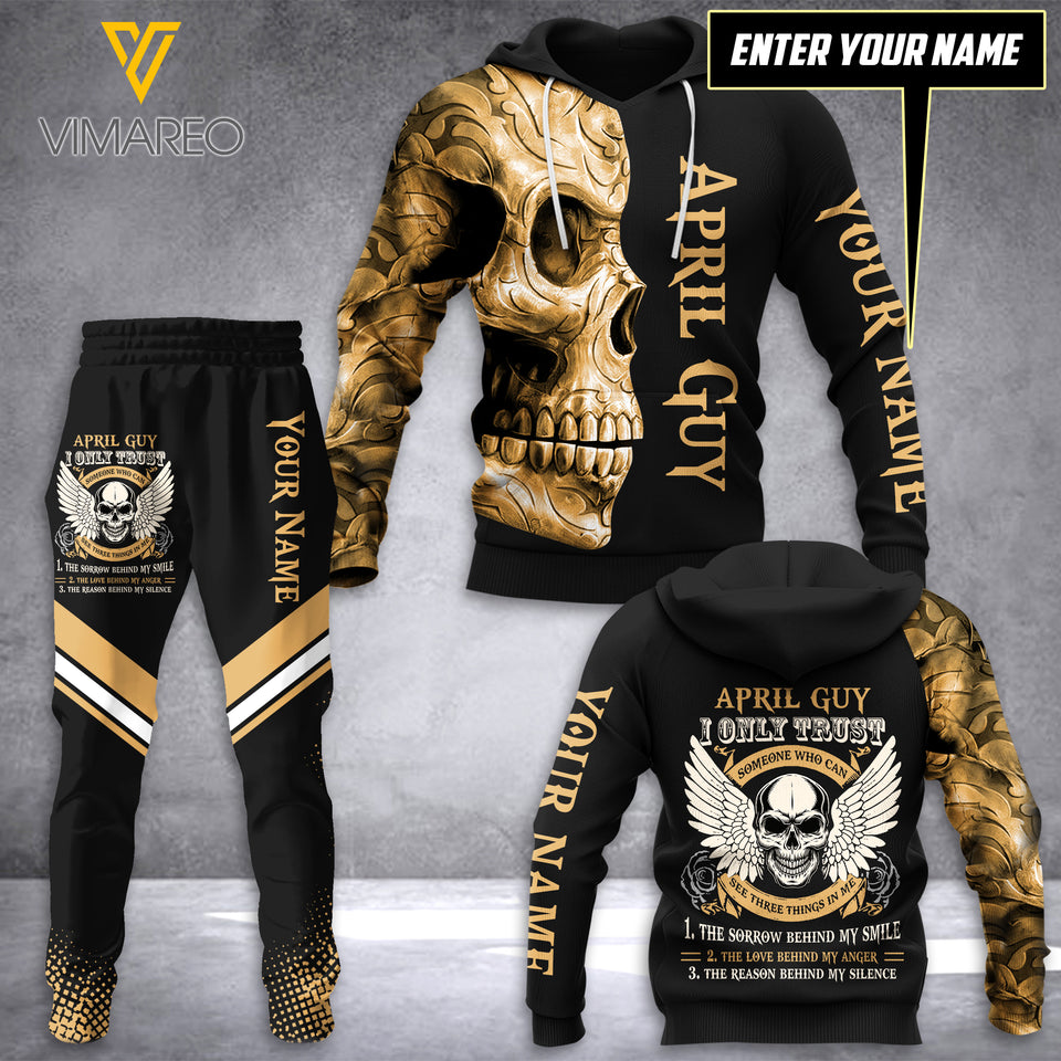 PERSONALIZED APRIL GUY ONLY TRUST SOMEONE WHO CAN SEE THREE THINGS IN ME HOODIE/ JOGGER 3D PRINTED