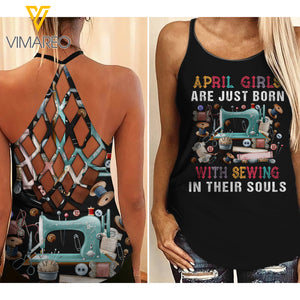 April Girls Love Sewing  Criss-Cross Open Back Camisole Tank Top