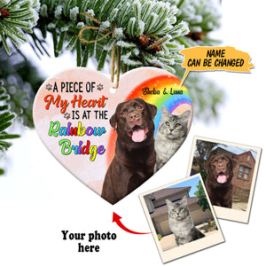 PERSONALIZED A PIECE OF MY HEART IS RAINBOW BRIDGE DOG ALUMKEYCHAIN TNTN2210