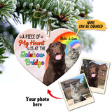PERSONALIZED A PIECE OF MY HEART IS RAINBOW BRIDGE DOG ALUMKEYCHAIN TNTN2210