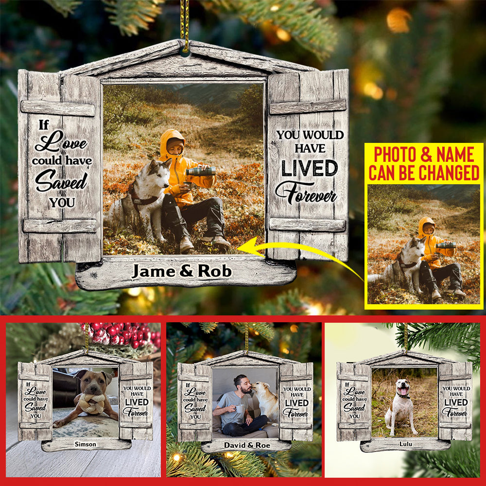 Personalized Image Dog Lover Christmas Wood Ornament Printed 22OCT-MA03