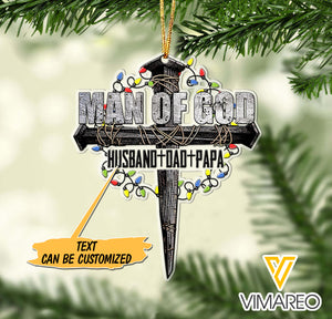 PERSONALIZED MAN OF GOD HANGING ORNAMENT QTMA1711