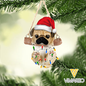 PUG DOG ORNAMENT OCT-MA09