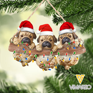 PUG DOG ORNAMENT OCT-MA09