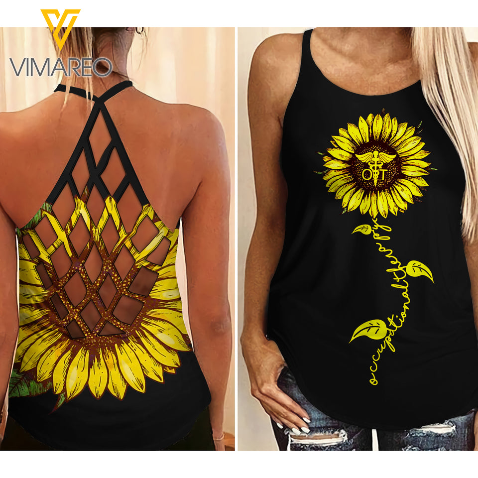 Occupational Therapist Criss-Cross Open Back Camisole Tank Top SMEQS