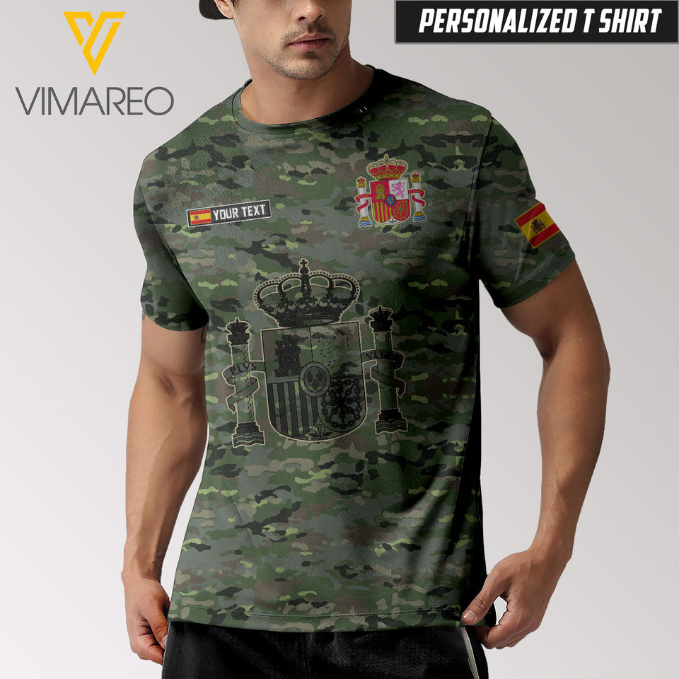 PERSONALIZED SPANISH ARMY TSHIRT PRINTED MAY-HQ13