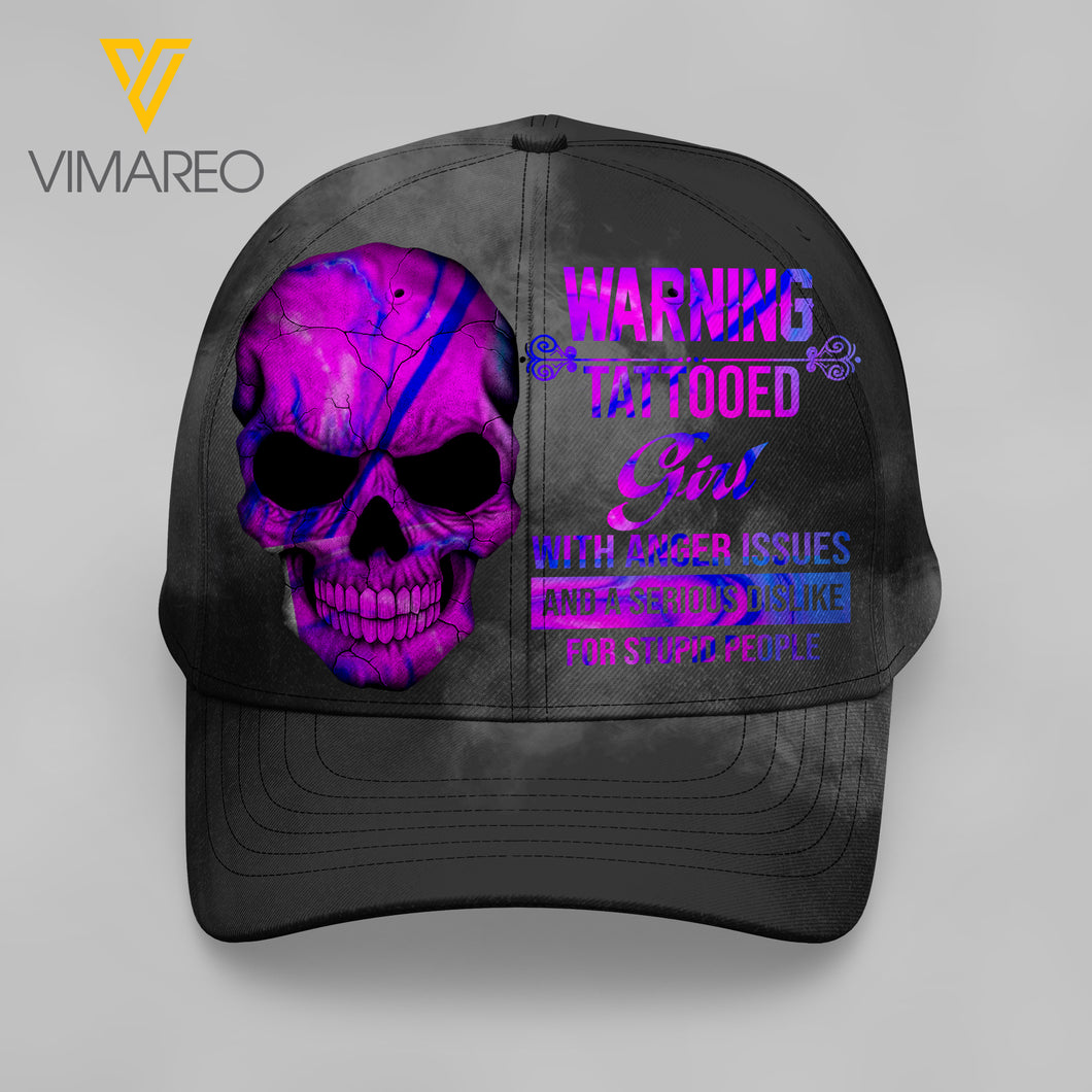 PHN Tatooed Girl Peaked cap 3D MAR-MQ27