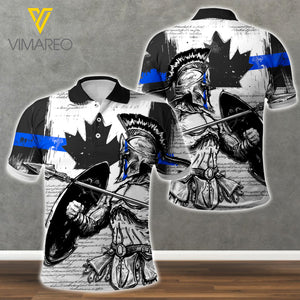 CANADA BLUE LINE POLO SHIRT 3D PRINTED MAY-DT04