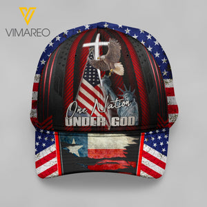 texas Peaked cap 3D TMT UNDER GOD