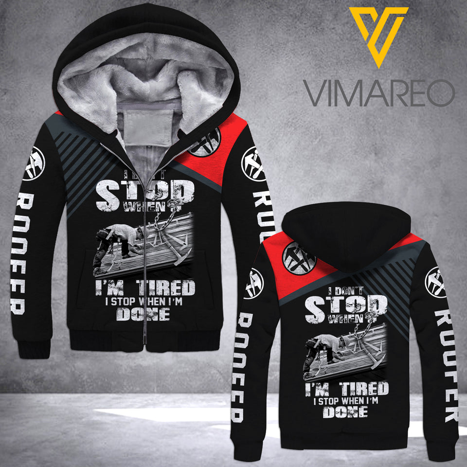 roofer FLEECE HOODIE 3D PRINTED TPM DONE