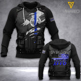 Florida BLUE LINE HOODIE 3D TL83 GAP