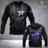 Texas BLUE LINE HOODIE 3D TL83 GAP