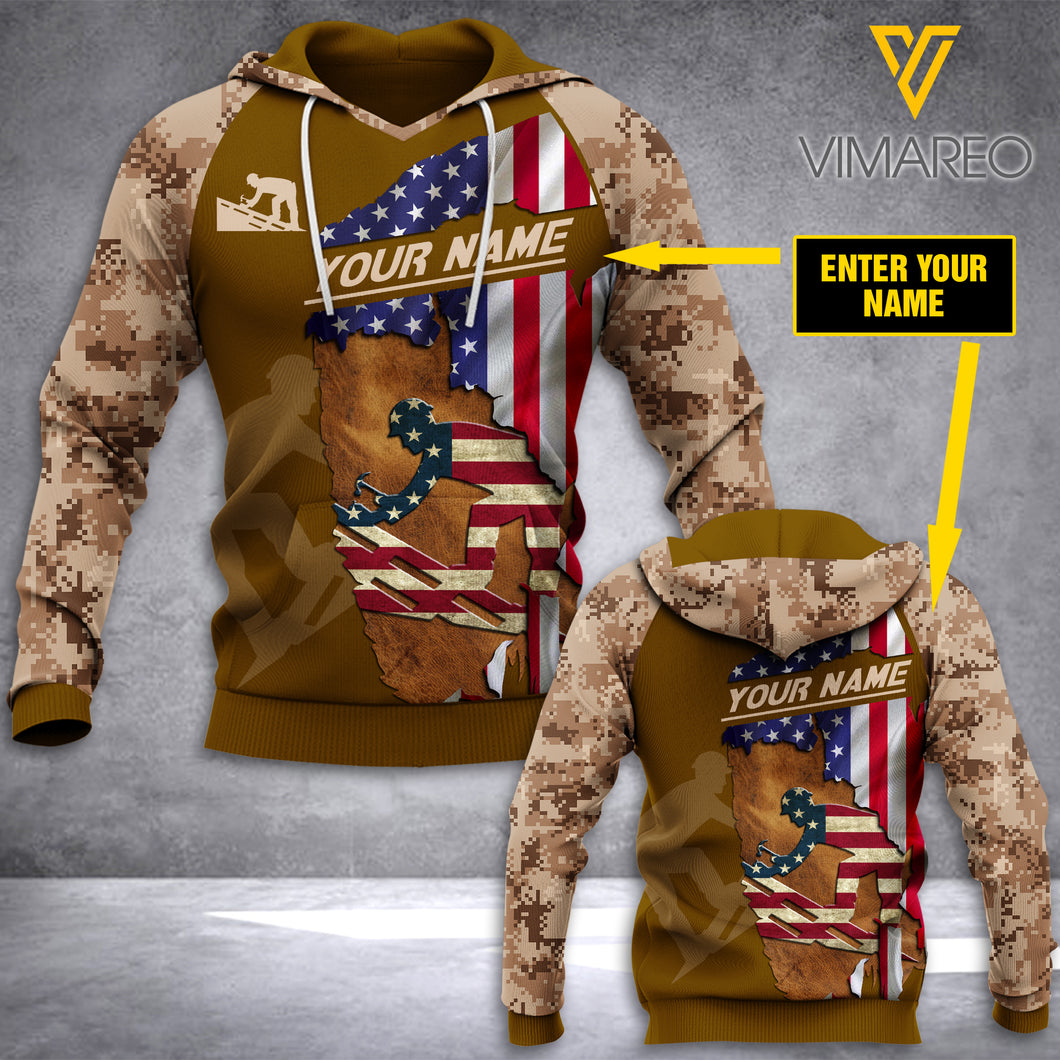 Roofer patriot CUSTOMIZE HOODIE 3D MTP
